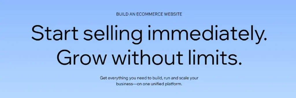 wix ecommerce website builder