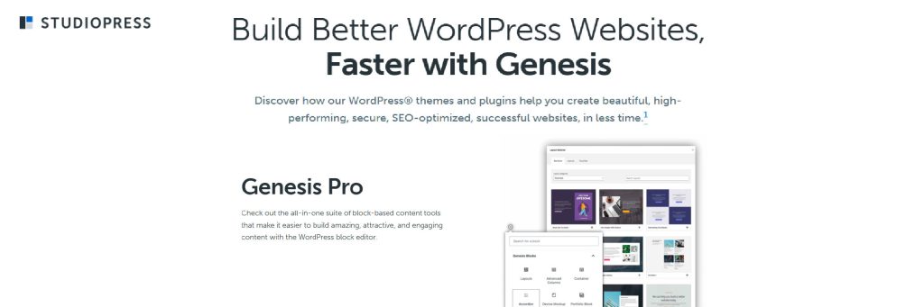 3 studioPress genesis framework