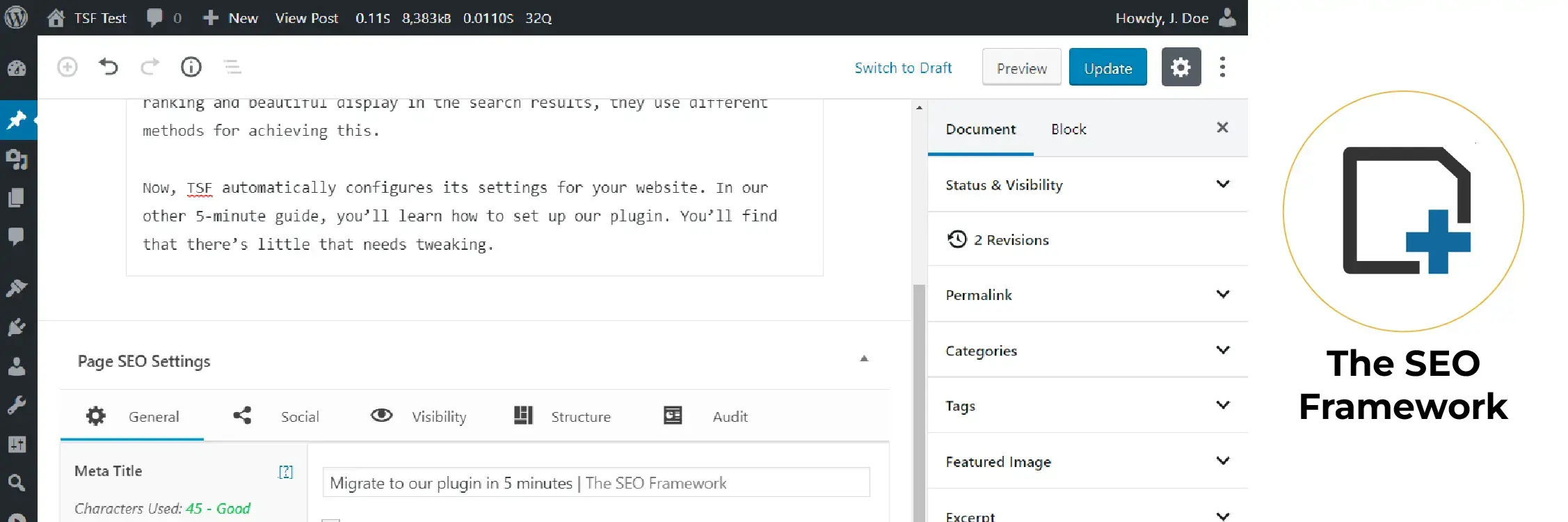 The SEO Framework the seo framework
