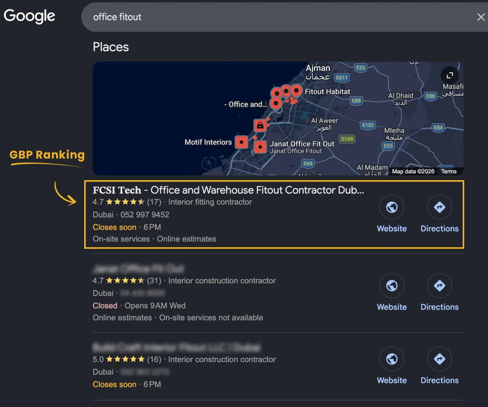 Local SEO Result 1