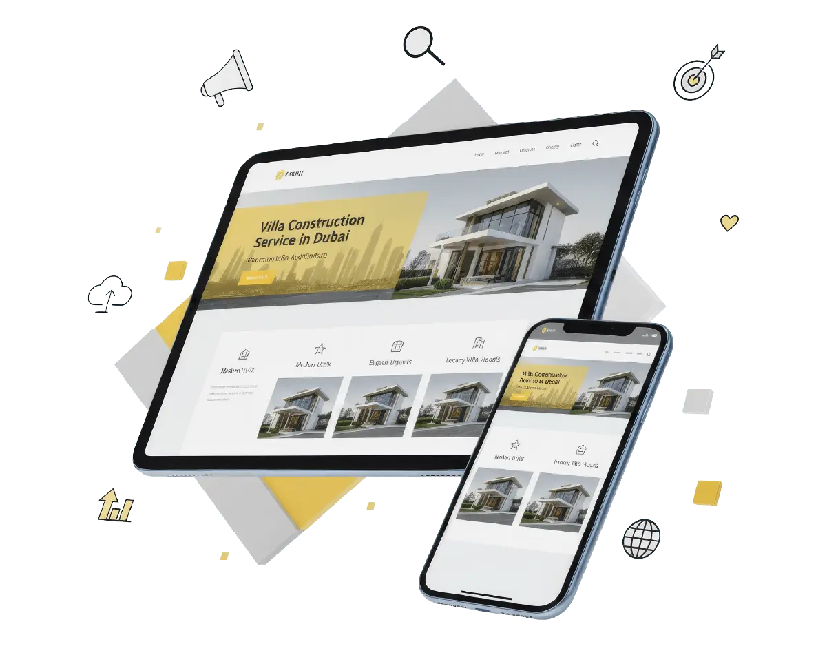 villa web design services dubai
